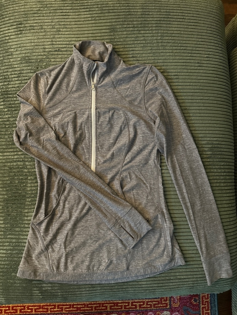 lululemon athletica Heather Gray Full-Zip Athletic Jacket